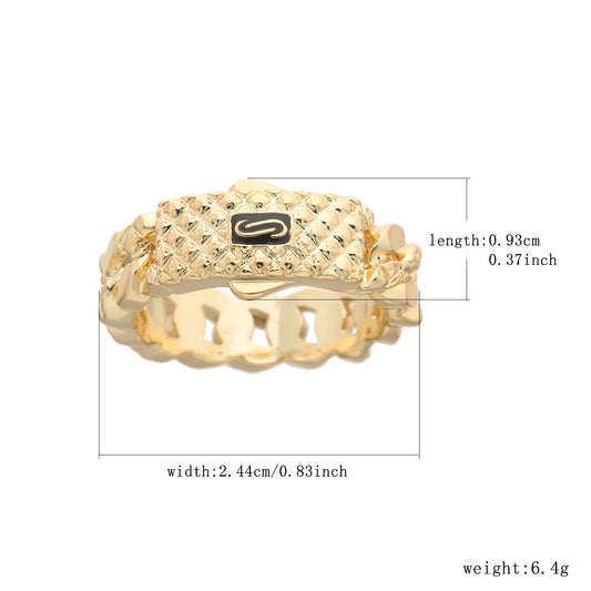 Luckacco New Monaco men's and women's rings, elegant zircon rings, brass material, party gifts, Monaco charm rings