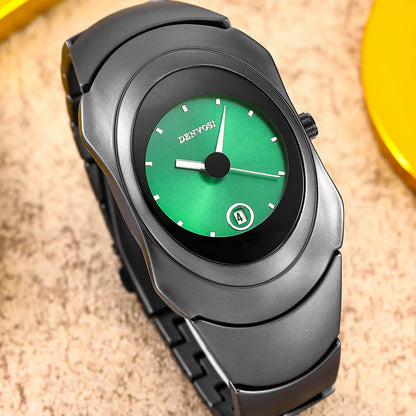 Luckacco New Men Quartz Watches Unique Sleek Stainless Steel Casula Business Waterproof Male Wristwatches