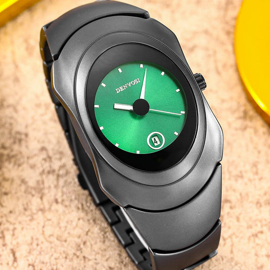 Luckacco New Men Quartz Watches Unique Sleek Stainless Steel Casula Business Waterproof Male Wristwatches