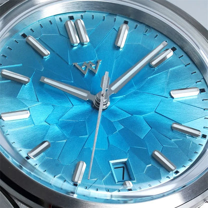 Luckacco WM Watch Automatic Mechanical Watch NH35 Glacier Series 100M Water Resistant AR Coated Sapphire Welly Merck Watches For Man 226M