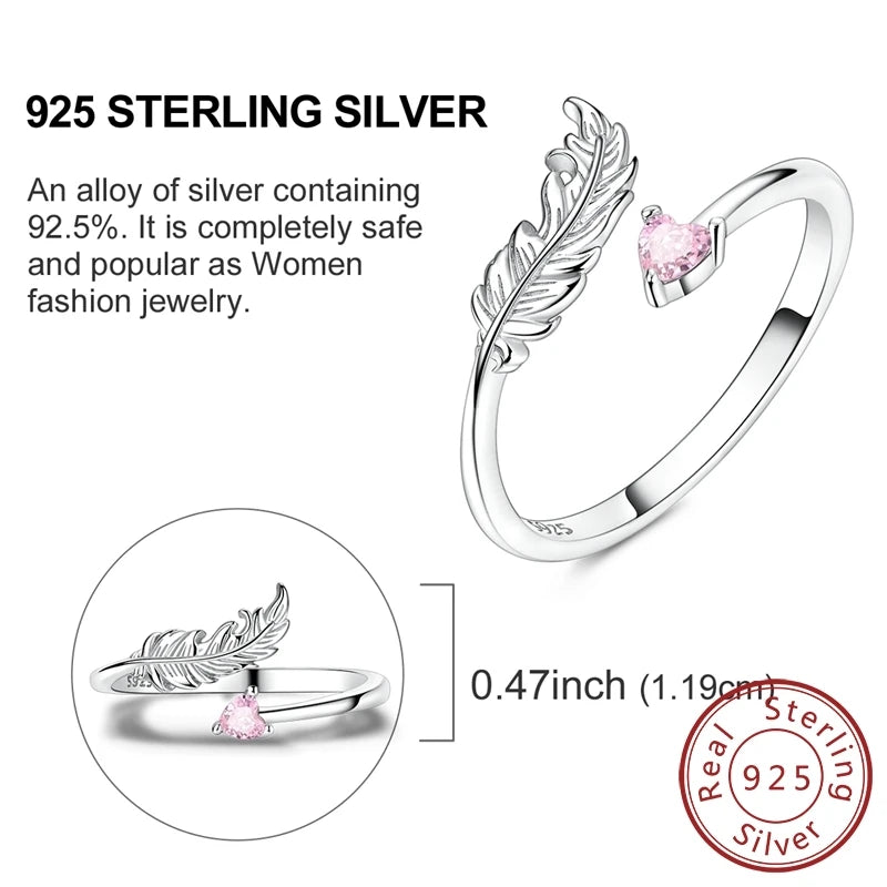 luckacco new 925 sterling silver rings gold heart bow adjustable open closed ring suitable for women stacking ring fashion jewelry gift