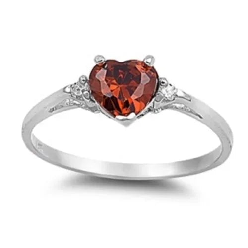 Luckacco Romantic Pink Heart shaped Ring for Female Cubic Zirconia Bridal Wedding Party  with Minimalist Fashion Jewelry Accessories