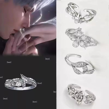 Luckacco Love and Deepspace Rings 4.0 Wedding Ring for Women Sylus Jewelry Party Fashion Trend Wedding Caleb Metal Accesorios Rafayel