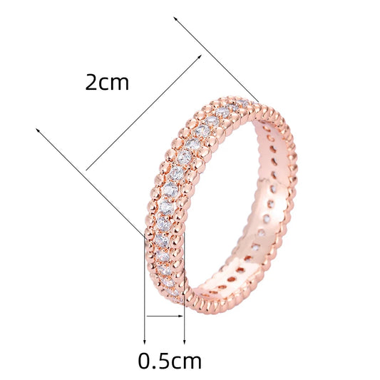 Luckacco Small Fragrance Wind Star Ring Fashion Niche Refined High-Quality Cold Wind Index Finger Ring Female Wedding Gift Dating Accesso