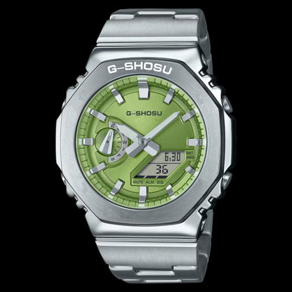 Luckacco Digital Sports Electronic Unisex Watch Full Function LED Alloy Large Dial World Time Steel Strap GMB Oak Series