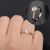 Luckacco Classic Wedding Rings For Women Forever Simple Six Claws Zirconia Fashion Solitaire Engagement Marriage Gift Ring Jewelry KCR033