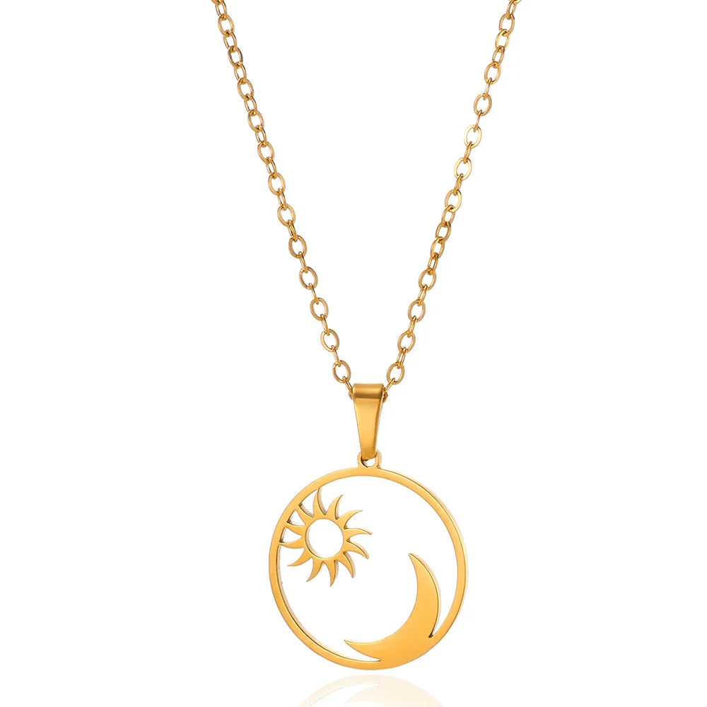 luckacco zircon heart cross necklaces for women vintage geometric surrounded by vines choker necklace aesthetic fashion jewelry gift 2025