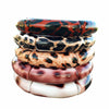 Luckacco FishSheep Vintage Leopard Print Acrylic Stackable Bracelets Bangles for Women Resin Stretchy Bracelet 2023 Fashion Jewelry Gift