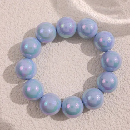 Luckacco European and American contrasting color laser beaded resin bracelet