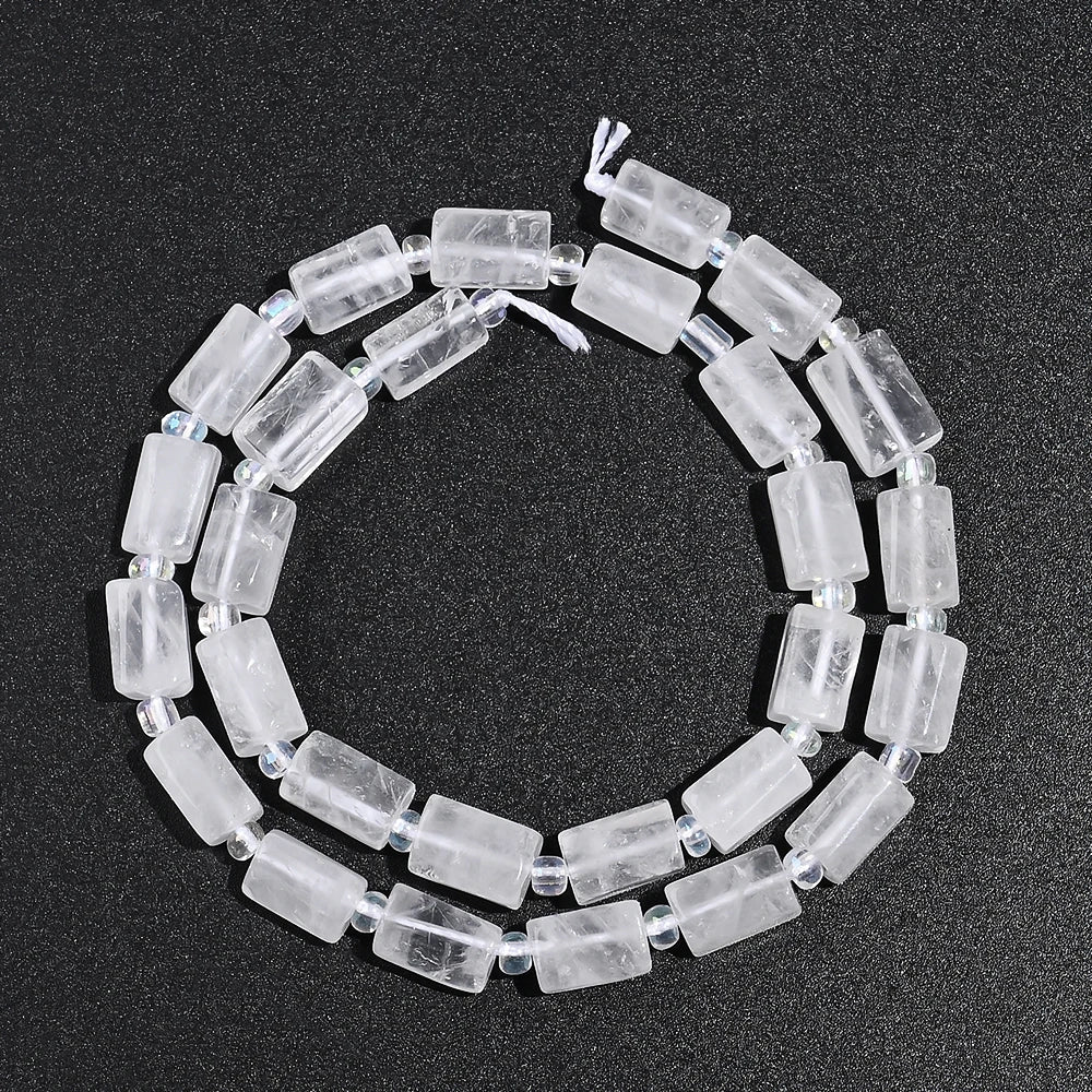 luckacco 8mmx12mm natural stone tube beads, ,for jewelry making bracelets necklaces earrings diy holiday gifts