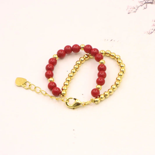 Luckacco Lovely Fashion Natural Stone Bead Bracelet Baby Girls Lobster Clasp Accessories Girls Yoga Christmas Wedding Gift Jewelry Charm