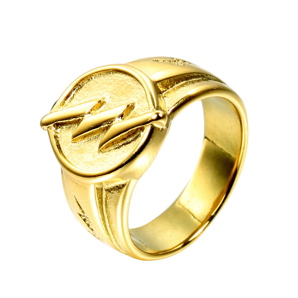 luckacco men's ring 316l stainless steel ring hip-hop lightning classic friends lovers jewelry best gift wholesale
