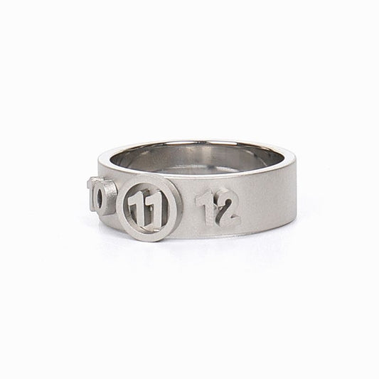 Luckacco Personality Punk Roman Numerals Ring for Men Women Goth Cool Finger Ring Engagement Wedding Ring Hip Hop Jewelry Gifts