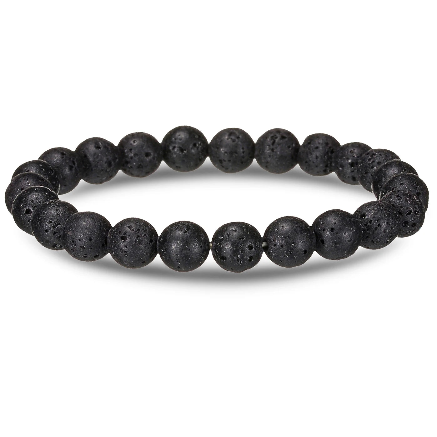 luckacco brown beaded bracelet natural stone lava tiger eye black red matte healing beads bangle stretch charm yoga for women men jewelry