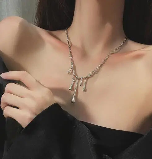 luckacco korean fashion pearl chain choker necklace for women girls 2022 trend jewelry heart pendant necklace bridal engagement