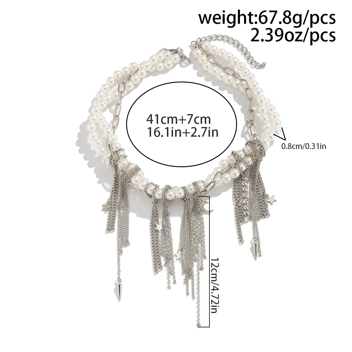 luckacco multi-layered pearl necklace for women party y2k trendy clavicle chain fashion heart pendant jewelry accessories gifts