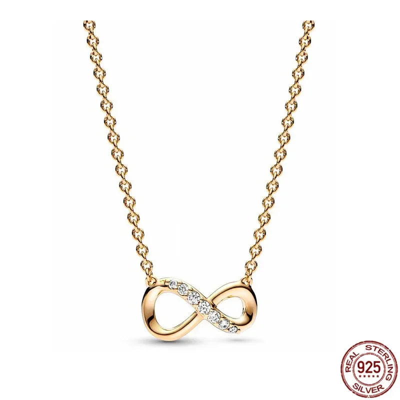 luckacco new 925 sterling silver gold droplet pearl snowflake pendant necklace exquisite and luxurious women's charm jewelry gift