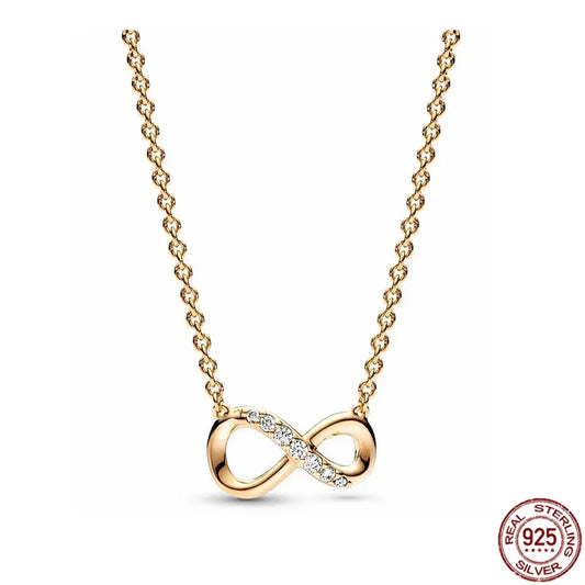 Luckacco New 925 sterling silver gold droplet pearl snowflake pendant necklace exquisite and luxurious women's charm jewelry gift