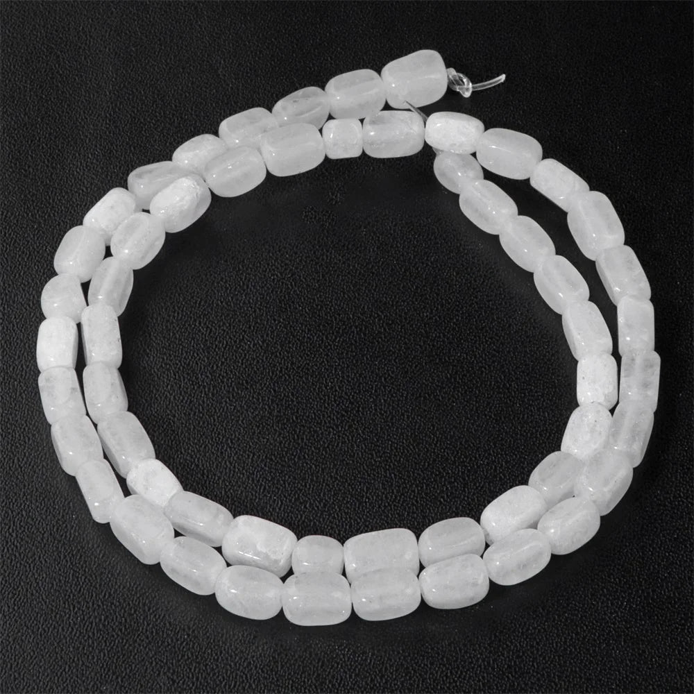 luckacco 4x6mm rectangle stone beads natural aventurine square shape crystal loose beads for jewelry making diy charm bracelet necklace