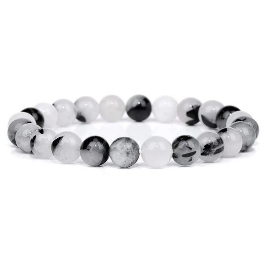 Luckacco Handmade Natural Stone African Stone Beads Bracelet Men Yoga Mala Jewelry Green Moss Agates Beaded Bracelet for Women Men