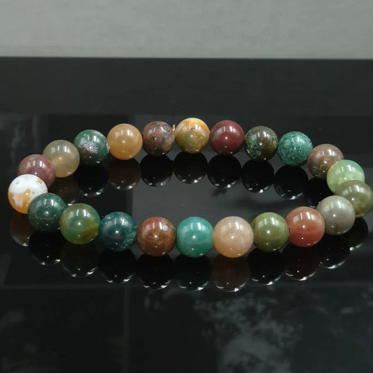 Luckacco 8MM Natural Epidote Zoisite Stone Bead Bracelet Homme Quartz Lava Tiger Eye Bracelet Made of Natural Stone Jewelry for Women