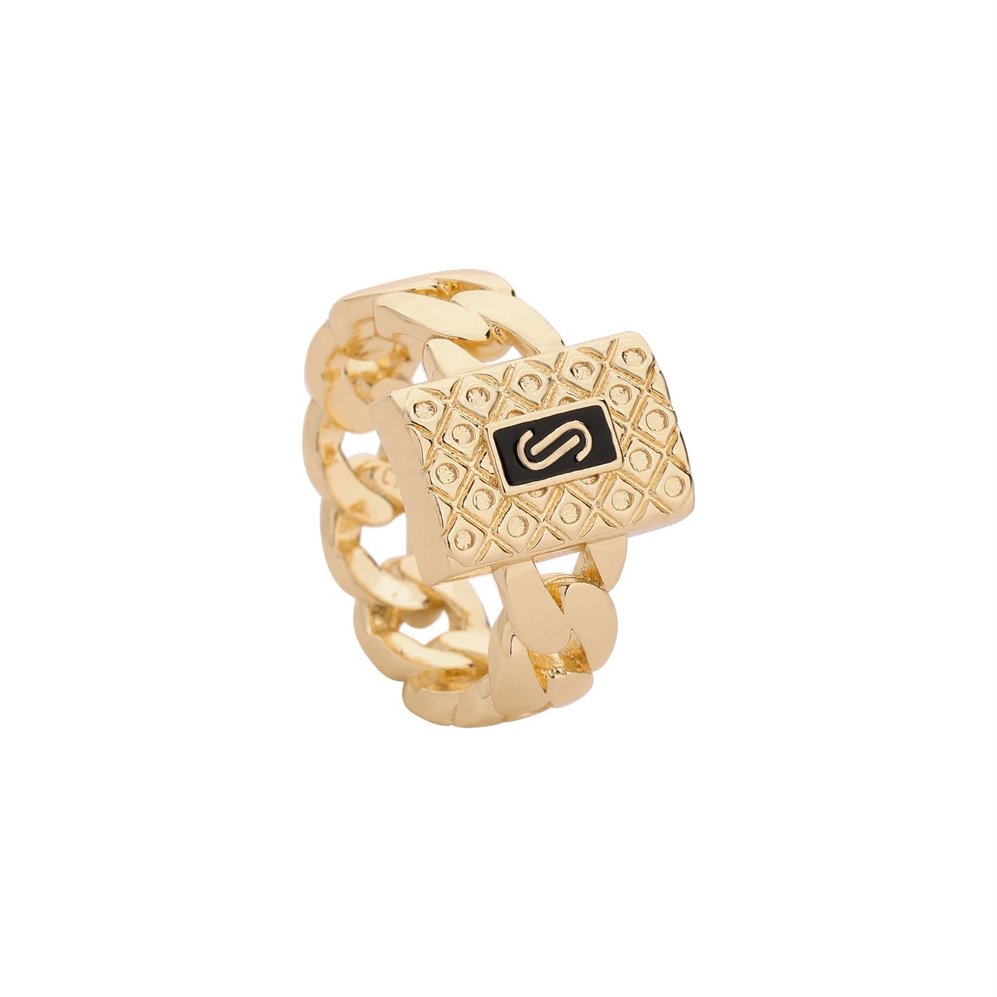 luckacco new monaco men's and women's rings, elegant zircon rings, brass material, party gifts, monaco charm rings