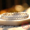 Luckacco 14K White Gold Roman Lab Moissanite Diamond Bracelet Engagement Wedding bangles Bracelets for women Bridal Jewelry
