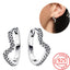 Sparkling 925 Sterling Silver Heart Shaped Rose Gold Diamond Romantic Stud Earrings Fashion Ladies Hoop Earrings - luckacco