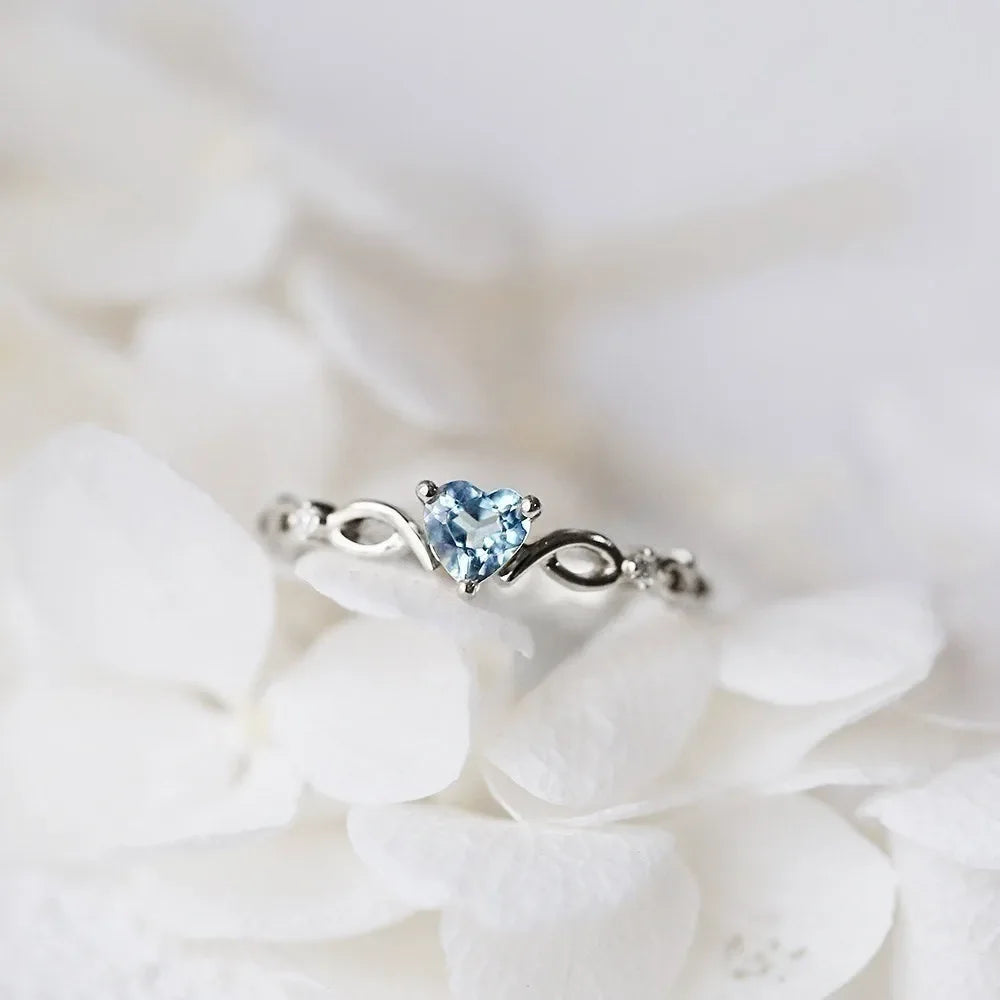 luckacco romantic pink heart shaped ring for female cubic zirconia bridal wedding party  with minimalist fashion jewelry accessories
