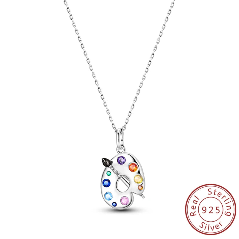 luckacco necklace 925 sterling silver butterfly love heart bear classic simple adjustable necklace for women girl fashion jewelry gifts