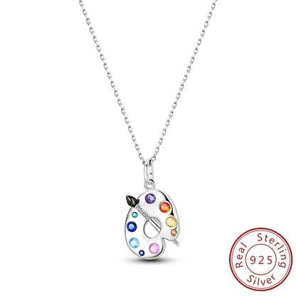 Luckacco Necklace 925 Sterling Silver Butterfly Love Heart Bear Classic Simple Adjustable Necklace For Women Girl Fashion Jewelry Gifts