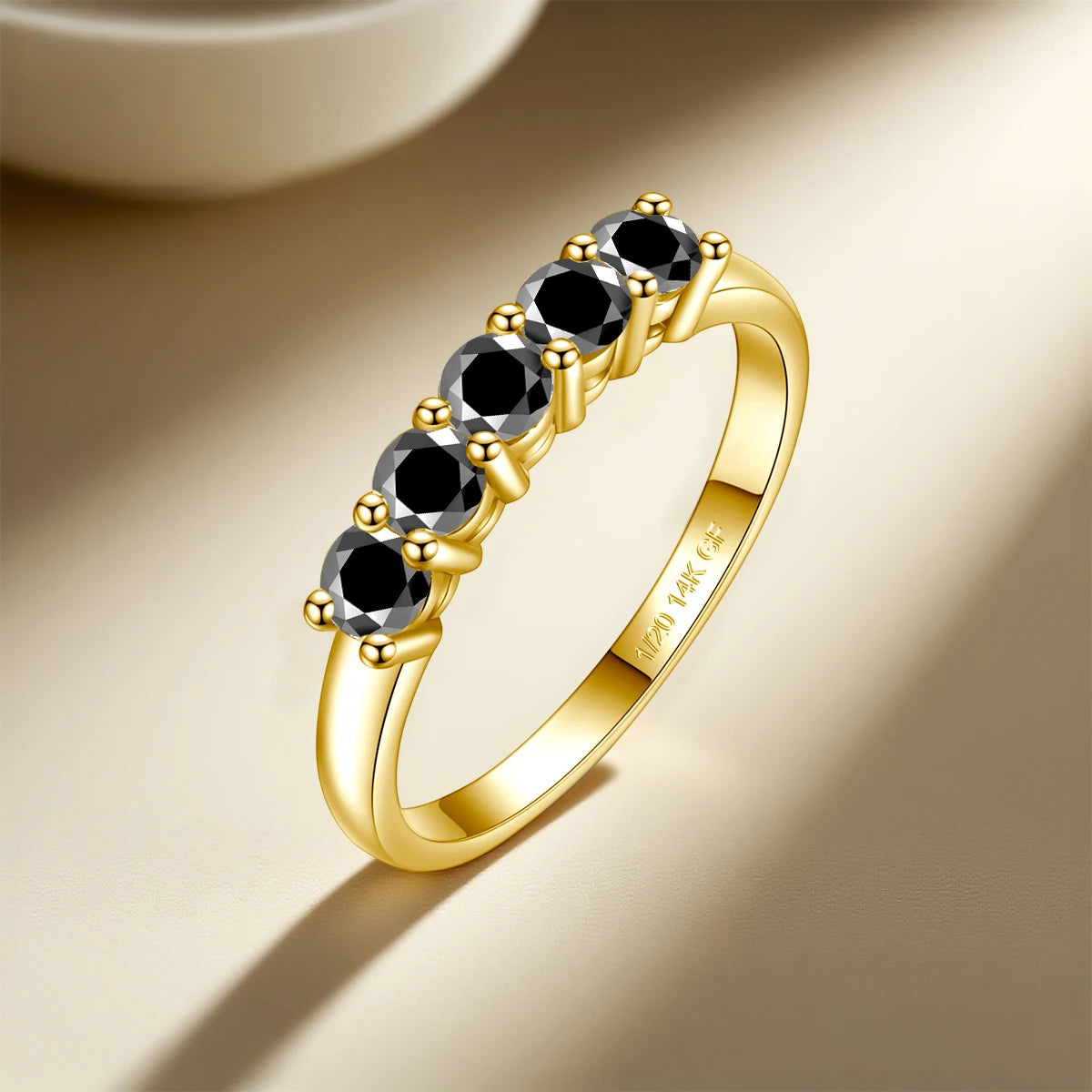 luckacco szjinao 14k gold filled rings for woman 1.0ct 3.5mm moissanite diamond wedding jewelry no tarnish engagement lady gift