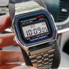 Luckacco Luxury Gold Silver Sports Military Watches Men Women LED Digital Wristwatches Retro F91W Steel Band Electronic Watch Wrist Clock