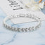 Luxury Roman Crystal Bracelet For Women Fashion Heart Chain Bracelets Rhinestone Bangle Wedding Bridal Jewelry Accessories Gifts - luckacco