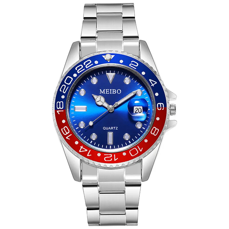 luckacco new fashion men luxury calendar quartz watch mens famous stainless steel casual watches relogio masculino male wristwatches hot