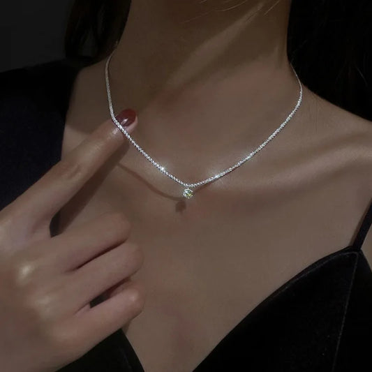 Luckacco 2023 New Fashion Trend Unique Design Delicate Vintage Zircon Flower Pearl Necklace Women Jewelry Wedding Party Premium Gift