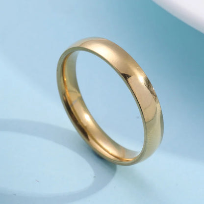 Luckacco Classic 4mm Curved Stainless Steel Couple Ring Charm Men Women Titanium Steel Rings Best Party Gift Jewelry