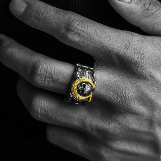 Luckacco Warhammer 40K Peripheral U Group Ultramar Honor Emblem Ring Animation Film and Television Games Men's Ring Accessories