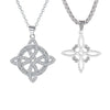 Luckacco YILUOCD Magic Witch Knot Zirconia Pendant Necklace Witchcraft  Good Luck Amulet Wicca Protection Jewelry For Women