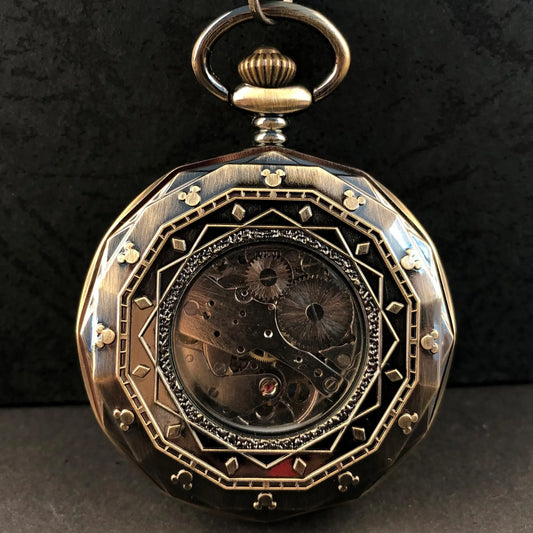 Luckacco Luxury Vintage Mechanical Pocket Watch Multifunctional Moon Hand Wind Unisex Casual Chain Fob Watches
