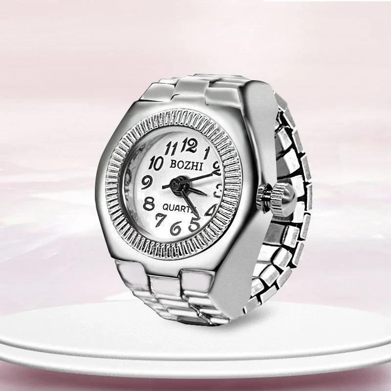 luckacco 1pcs new finger watch men's and women's quartz watch mini niche finger watch can watchs time true watchs ring watchs trend