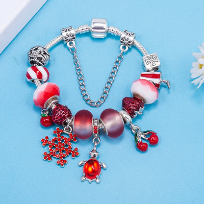 Luckacco Romantic Tower Aircraft Charm Bracelet For Women With Crystal DIY Beads Pendants Bracelet High-Quality Jewelry