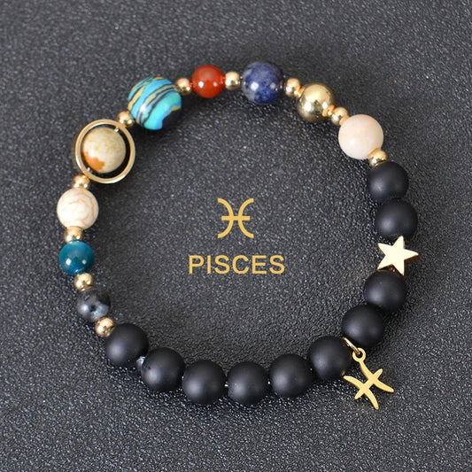 Luckacco Aries Taurus Gemini Cancer Leo Virgo Libra Scorpio Sagittarius Capricorn Aquarius Pisces gifts for women 12 zodiac bracelet men