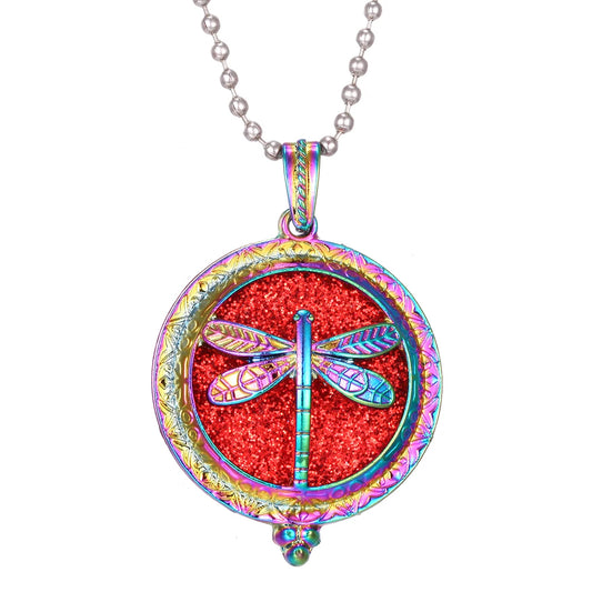 Luckacco New Colorful Aromatherapy Necklace Vintage Flower Butterfly Tree Owl Essential Oil Diffuser Necklace Perfume Lockets Pendants