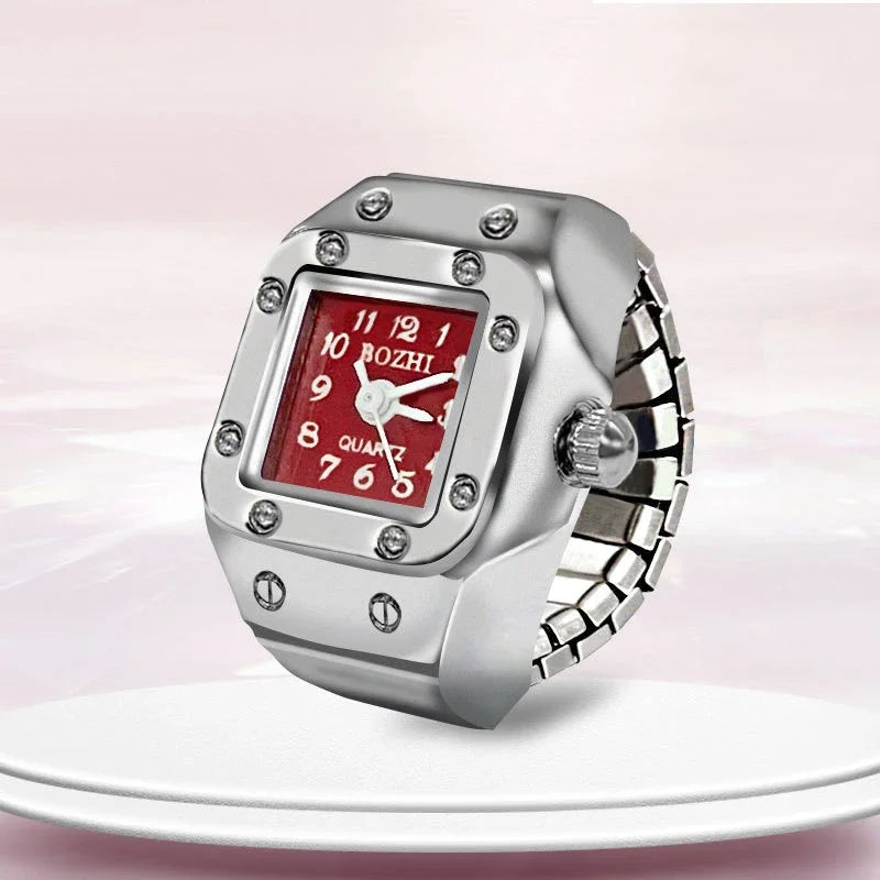 luckacco 1pcs new finger watch men's and women's quartz watch mini niche finger watch can watchs time true watchs ring watchs trend