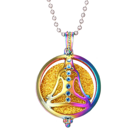 Luckacco New Colorful Aromatherapy Necklace Vintage Flower Butterfly Tree Owl Essential Oil Diffuser Necklace Perfume Lockets Pendants