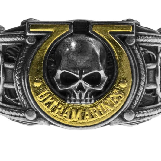 Luckacco Warhammer 40K Peripheral U Group Ultramar Honor Emblem Ring Animation Film and Television Games Men's Ring Accessories