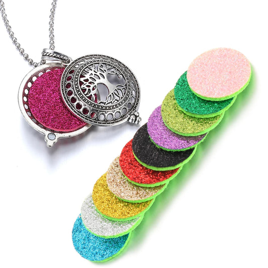 Luckacco New Aroma Kaleidoscope Retro Necklace Antique Locket Pendant Magnetic Perfume Essential Oil Diffuser Locket Aromatherapy Jewelry