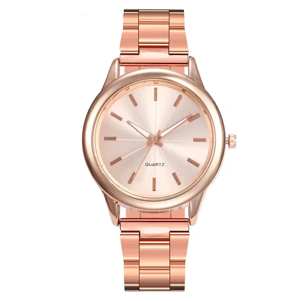 luckacco steel belt women's watch fashion business trend ladies high-end quartz watch light luxury fashion ladies quartz wristwatches