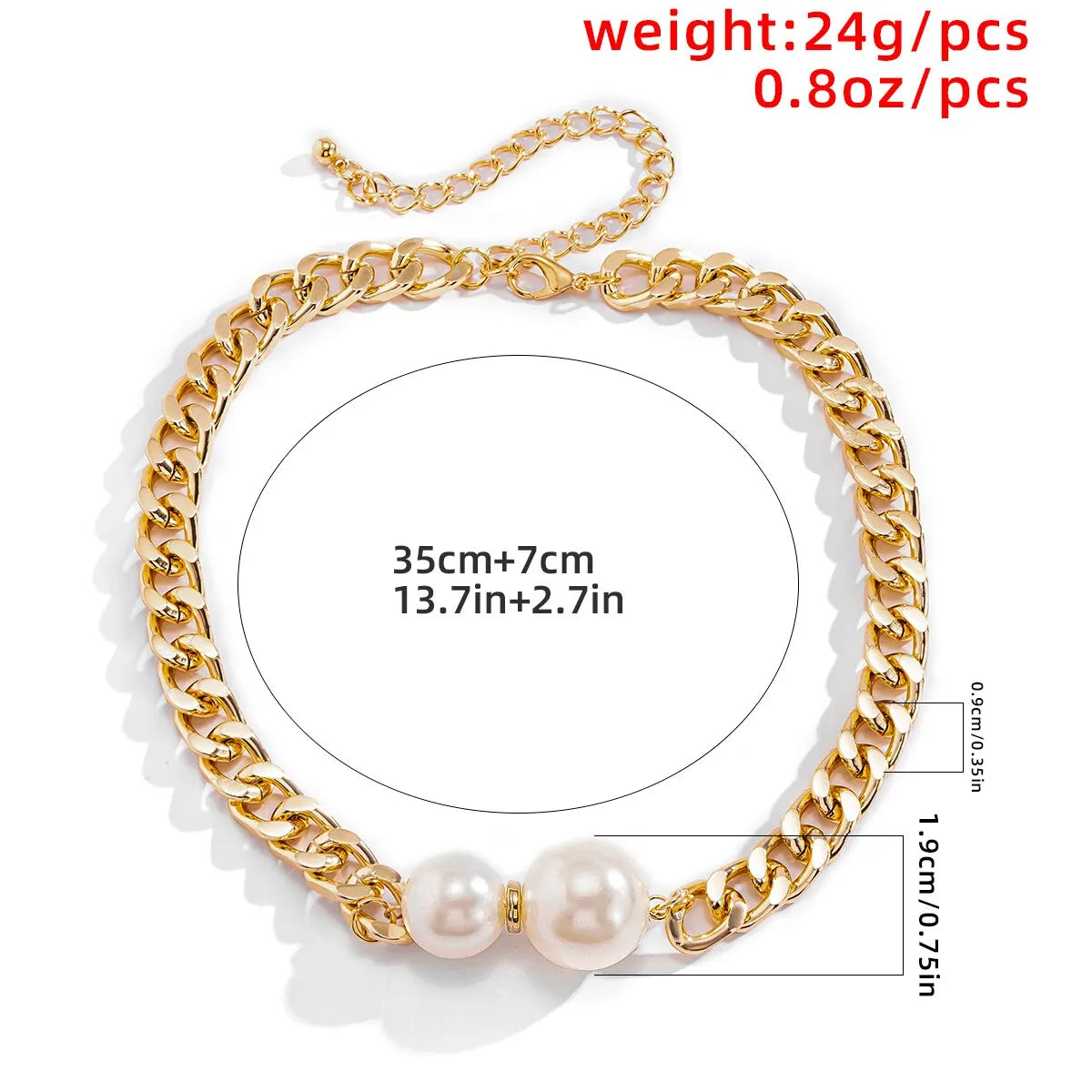 luckacco vintage punk cuban chains necklaces women gothic imitation-pearl pendant necklace girl chokers fashion accessories jewellery